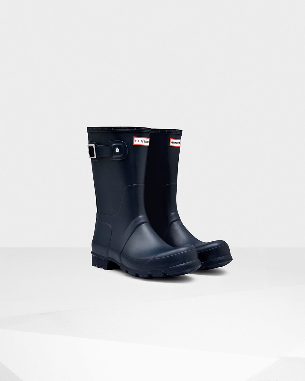 Mens Short Rain Boots - Hunter Original (04ZPRWQVM) - Navy